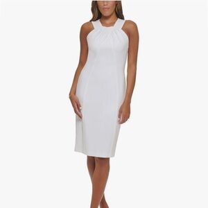 Cream Colored Tank Dress, Knee Length, Classic, Old Money Style